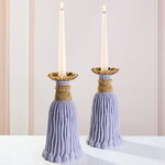 Декоративный подсвечник Grande Tassel 26 см лавандовый