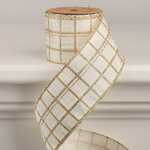 Декоративная лента в клетку Motif Mignon 270*6 см шампань