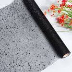 Сетка для декорирования с блестками, 39*200 см, черный