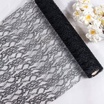 Ткань для декорирования Цветочное Кружево 30*500 см черная