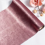 Ткань для декора Божоле 25*125 см с двусторонними пайетками розовая