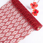 Ткань для декора Ажурная Сетка Savannah 28*150 см красная