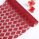 Ткань для декора Ажурная Сетка Steppe 28*150 см красная