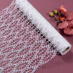 Ткань для декора Ажурная Сетка Savannah 28*150 см белая