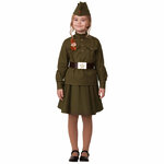 Детская военная форма Солдатка в пилотке, рост 122 см