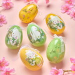 Пасхальные украшения Яйца Счастливая Пасха 8 см, 6 шт