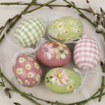 Пасхальные украшения Яйца Flower Easter 6 см, 6 шт, подвеска