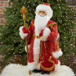 Фигура Дед Мороз - Хозяин Зимы в красной шубе 60 см