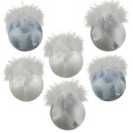 Набор стеклянных шаров Hiver Glacial 8 см, 12 шт