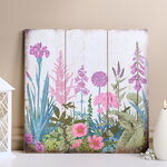 Деревянное панно в стиле Прованс - Цветение Руссийона 40*40