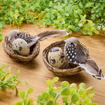 Декоративное украшение Пасхальное Гнездышко Птички Мэриан 7 см, 2 шт