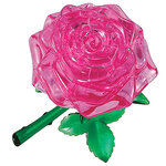 3D пазл Роза, розовый, 8 см, 44 эл.
