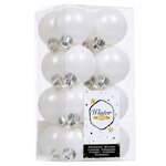 Набор пластиковых шаров Белый 4 см, 16 шт