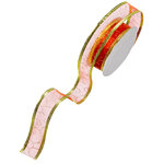 Декоративная лента Расписная 270*2.5 см красная