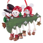 Именная елочная игрушка Семья Сноуви 10 см, подвеска