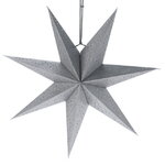 Подвесная звезда из бумаги Инес 45 см серебристая