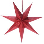 Подвесная звезда из бумаги Инес 45 см красная