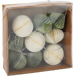 Набор бумажных украшений Шары Соты - Ваниль и Кардамон 6 см, 9 шт