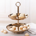 Фруктовница двухъярусная Baroque Gold 21 см