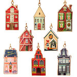 Елочные игрушки Домики - Pont de Molins 10 см, набор 8 шт