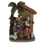 Рождественский вертеп Иосиф и Дева Мария с Иисусом на руках 21*15 см