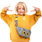 Детская поясная сумка Кот Басик 18 см