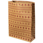 Подарочный пакет Норвежские Орнаменты - Елочки 35*25*9 см