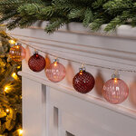 Светодиодная гирлянда на батарейках Шарики Монклар 1.8 м, 10 теплых белых LED ламп, прозрачный ПВХ, IP20