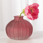 Стеклянная ваза для цветов Evening Dawn 9 см темно-розовая