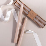 Столовые свечи Ронберг Рустик 25 см, 2 шт, песочные