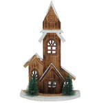 Домик с подсветкой Doppelhaus - Эвергрин 27 см, на батарейках