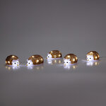 Набор светодиодных фигурок Ежики из Келлингтона 13 см, 40 теплых белых LED ламп, 5 шт, на батарейках, таймер, IP44