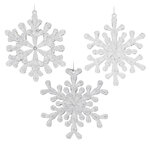 Набор елочных игрушек Снежинки - Lourel Silve 12 см, 3 шт