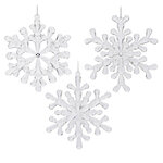 Набор елочных игрушек Снежинки - Lourel Crystal 12 см, 3 шт