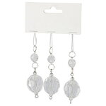 Набор елочных игрушек Crystal Luster - Изящный Флер 9 см, 3 шт