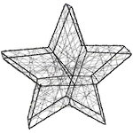 Светодиодная фигура Звезда Монтелло Блэк 30 см, 30 теплых белых LED, таймер, на батарейках