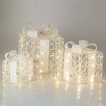 Светодиодные подарки Tranent 17-30 см, 3 шт, 90 теплых белых LED ламп, на батарейках, таймер, IP20