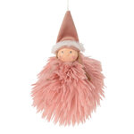 Елочная игрушка Ангел Фелиция 16 см розовая, подвеска
