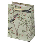 Подарочный пакет Райские птицы 16*11 см, оливковый