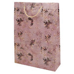 Подарочный пакет Райские Сады 34*25 см, розовый