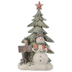 Новогодняя фигурка Снеговик Кертис у елочки 24 см