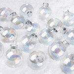 Набор стеклянных елочных шаров 3.5 см перламутровый mix, 16 шт