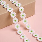 Декоративная лента Ромашка 200*5 см зеленая