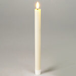Столовая светодиодная свеча с имитацией пламени Sunrise 25 см слоновая кость, 2 шт с пультом, таймер, на батарейках