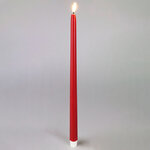 Столовая светодиодная свеча с имитацией пламени Romance 38 см красная, 2 шт с пультом, таймер, на батарейках