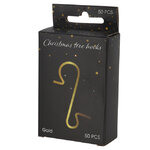 Крючки для елочных игрушек 3.5 см, 50 шт, металл, золотые