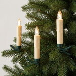 Свечи на елку Классик на пульте, 10 свечей на клипсах, 11 см, IP20