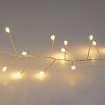 Светодиодная гирлянда Капельки Фейерверк 9.6 м, 960 теплых белых BIG LED ламп, серебряная проволока, IP44