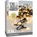 Светодиодная гирлянда Koopman Comfort 9 м, 120 экстра теплых белых LED ламп, зеленый ПВХ, контроллер, таймер, IP44