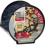 Гирлянда на катушке Koopman Snake Comfort Basic 10 м, 500 теплых белых LED ламп, зеленый ПВХ, контроллер, таймер, IP44